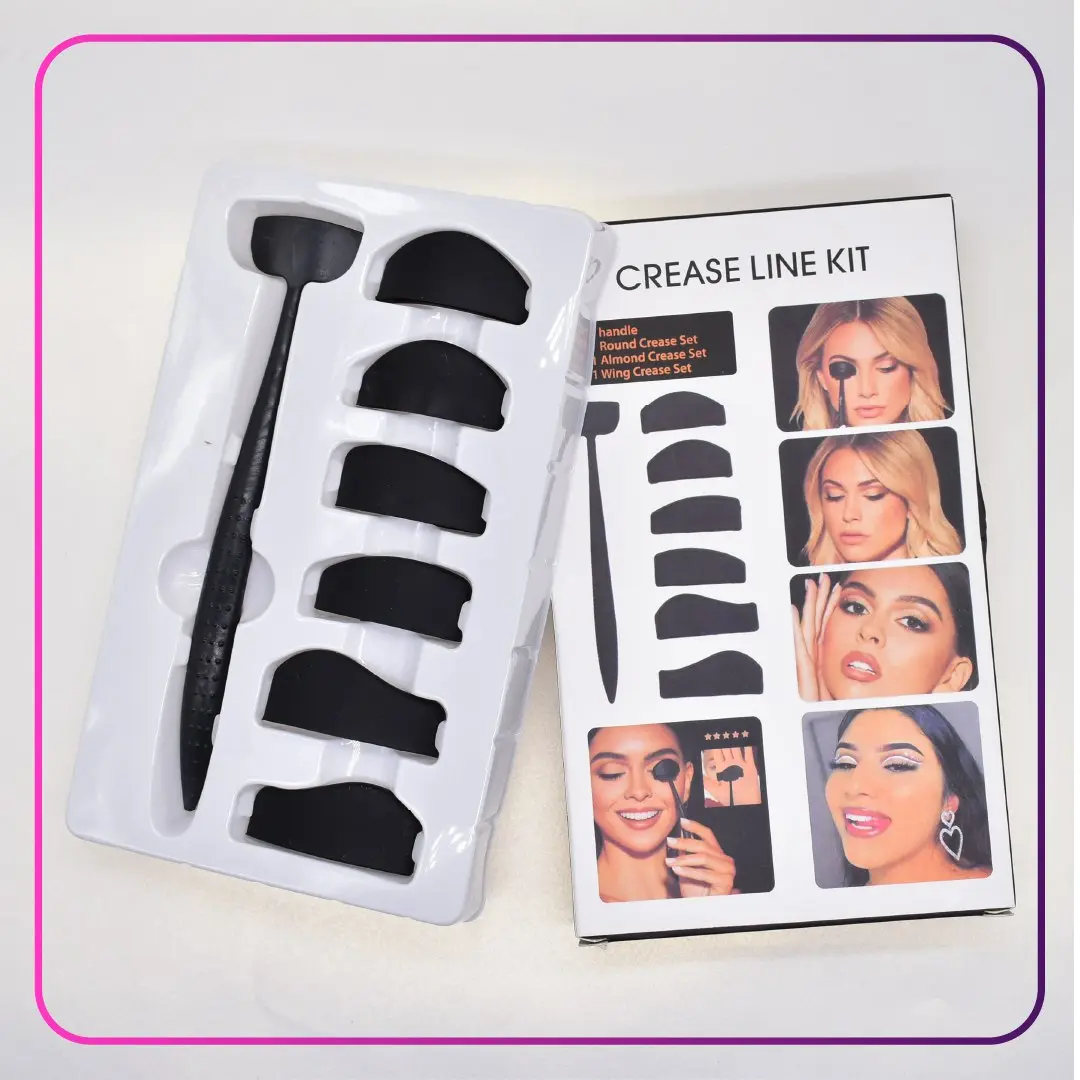 Kit de delineado Crease Line para maquillaje: guía de sombra de ojos y aplicador.