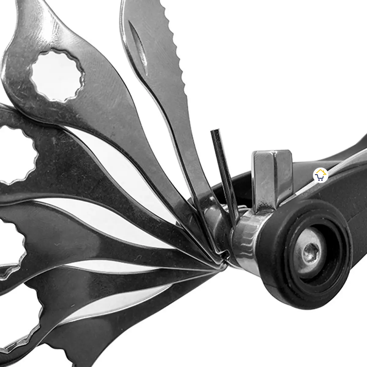 Herramienta multiusos 15 en 1 estilo mariposa, ideal para camping y ciclismo.