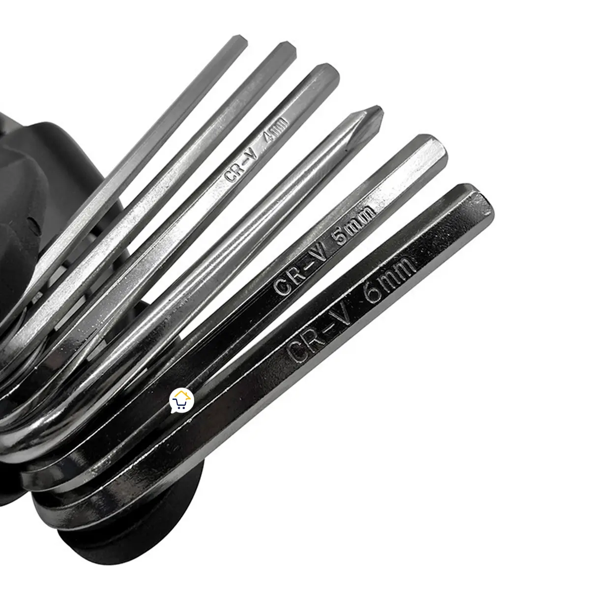 Llave allen CR-V 4mm, 5mm y 6mm en mango de multiherramienta portátil para camping y ciclismo.