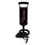 Inflador manual Intex Double Quick I negro con manguera y boquillas.