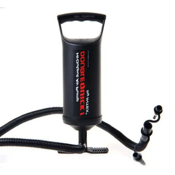 Inflador manual Intex doble presión alta velocidad con 3 boquillas para colchones inflables.