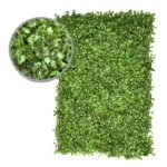 Panel de jardín vertical artificial 40x60cm, muro de follaje ecológico con hojas verdes.
