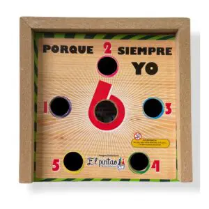 Juego de mesa "Por qué siempre yo" para niños: identifica números del 1 al 6.