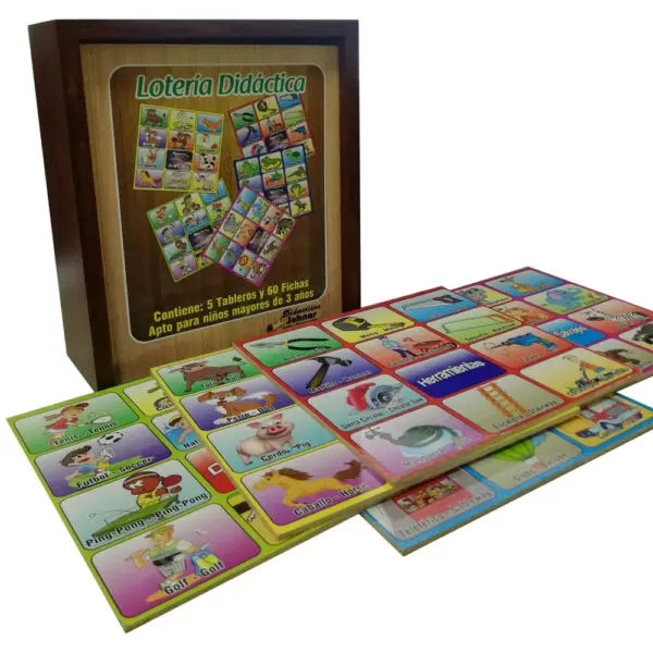 Juego Loteria Didactica De Madera