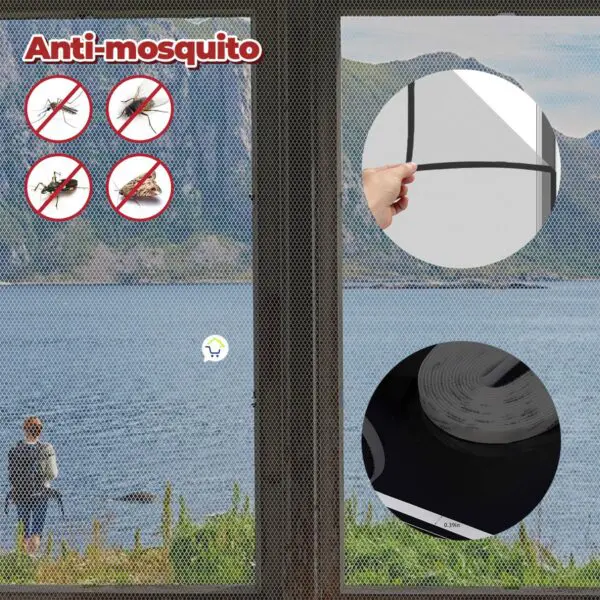 Malla Antimosquito Para Ventanas Mosquitera Adhesiva