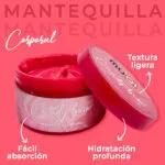 Mantequilla corporal Muqi Candy Bum: textura ligera y fácil absorción para hidratación profunda.