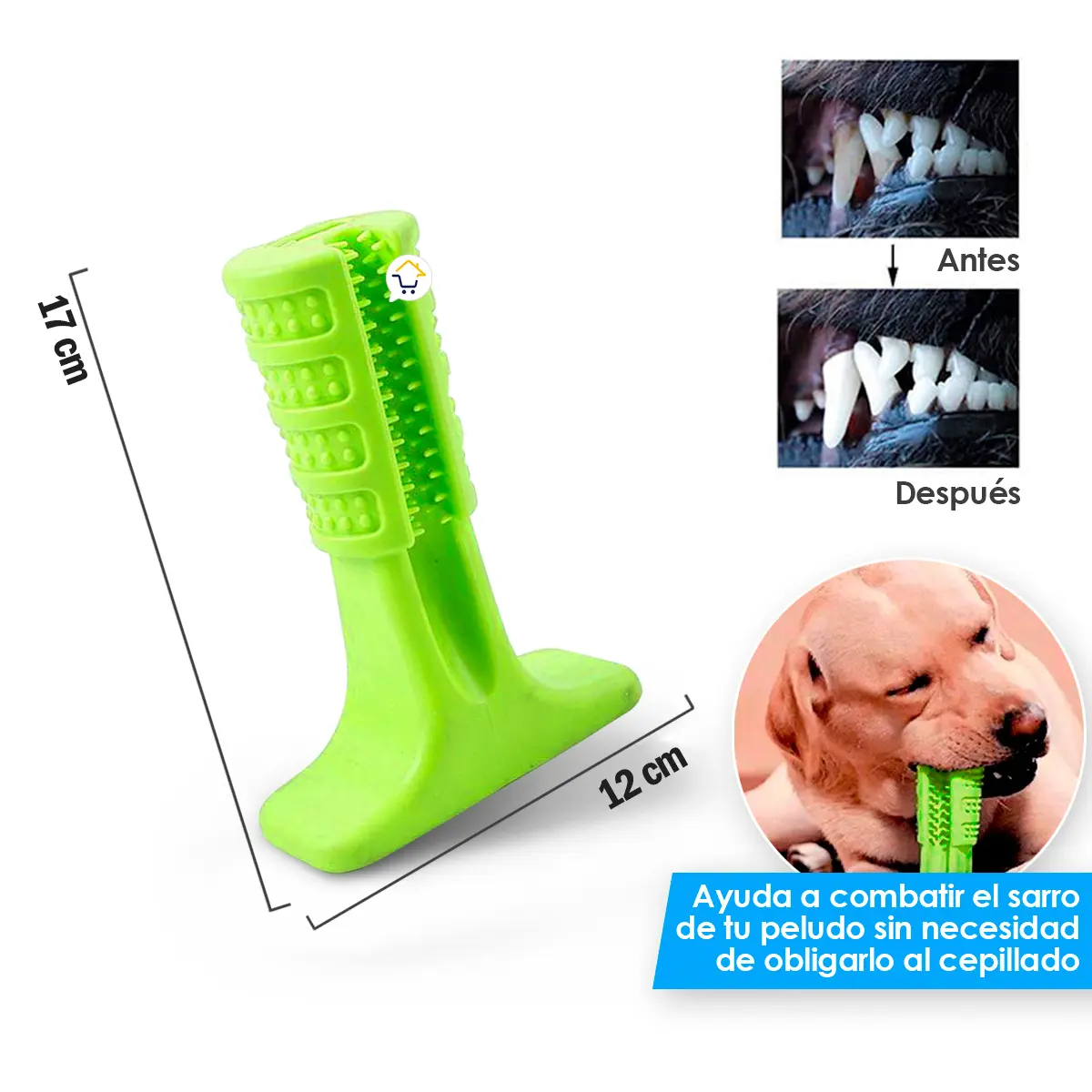 Set x2 Juguete Cepillo Dientes Grande Mascota Rasca Encías - Imagen 13