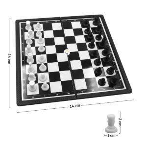 Mini Ajedrez Magnético Juego De Mesa Portable (14 x 14 cm) - Imagen 3