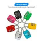 Mini candados de combinación numérica de seguridad en colores variados, ideales para equipaje y lockers.