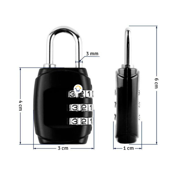 Set x2 Mini Candado Combinación Numérica Bloqueo Seguridad - Imagen 4