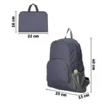 Morral impermeable plegable 2 en 1: mochila de 40x25x13cm y bolso de mano de 16x22cm.