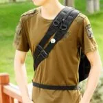 Morral táctico militar 2 en 1 para hombre, cruzado, 36 litros, con detalle de carrito de compras.