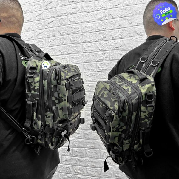 Morral Táctico Militar 2 En 1 Mochila Bolso Cruzado 36 Litros - Imagen 2