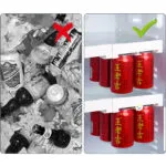 Organizador de latas de bebidas en nevera, dispensador apilable para refrigerador y despensa.