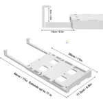 Dispensador extensible para latas en nevera, 44x17x17.3cm, ideal para organizar bebidas.