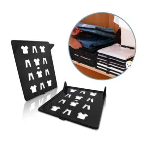 Set x10 organizadores para ropa, camisas y pantalones. Ayuda a doblar y apilar con facilidad.