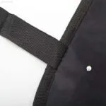 Set x2 organizador de asiento trasero de carro negro con correa de tela resistente.