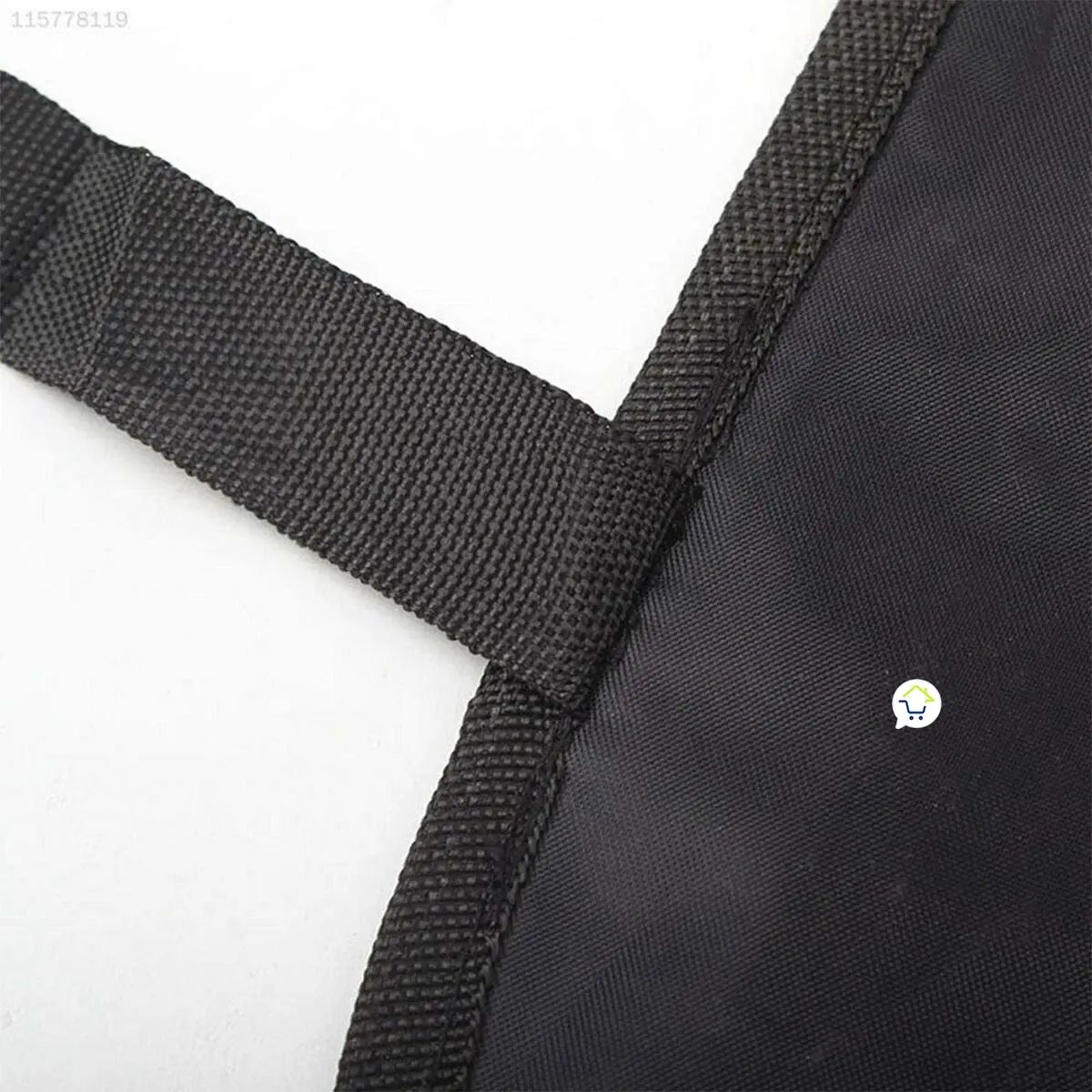 Set x2 organizador de asiento trasero de carro negro con correa de tela resistente.
