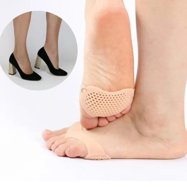 Almohadillas de silicona antideslizantes para tacones, soporte metatarsiano, alivio del dolor.