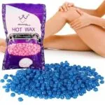 Set x3 perlas de cera perlada elástica azul y rosa para depilación corporal.