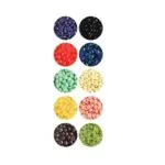 Set x3 perlas de cera perlada elástica, disponibles en morado, negro, rojo, azul, verde menta, crema, amarillo, rosa y marró…
