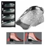Plantillas de silicona ortopédicas para zapatos, aumentan estatura hasta 5 cm, apilables y cómodas.