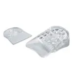 Par de plantillas de silicona ortopédica para aumentar estatura hasta 5 cm, transparentes, con soporte para talón.