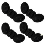 Set x2 pares de plantillas negras protectoras de talón para zapatos de tacón.