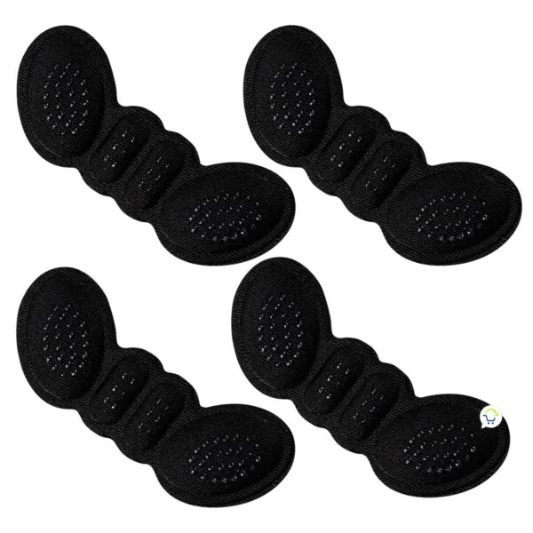 Set x2 pares de plantillas negras protectoras de talón para zapatos de tacón.