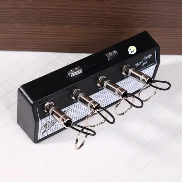 Portallaves amplificador de guitarra Mini Twin Amp con 4 entradas para llaveros.
