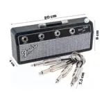 Portallaves amplificador Fender Mini Twin, tres llaveros con forma de plug guitarra, 20x8cm.