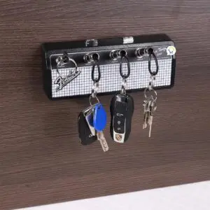 Portallaves de amplificador de guitarra estilo Fender, con ganchos para llaves.