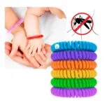 Set x5 pulseras repelentes de mosquitos para bebé y adulto, anti-insectos coloridas.