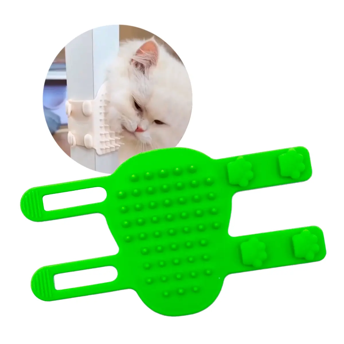 Set x3 rascador quita pelos para gato flexible 2 en 1: cepillo masajeador para eliminar estrés.