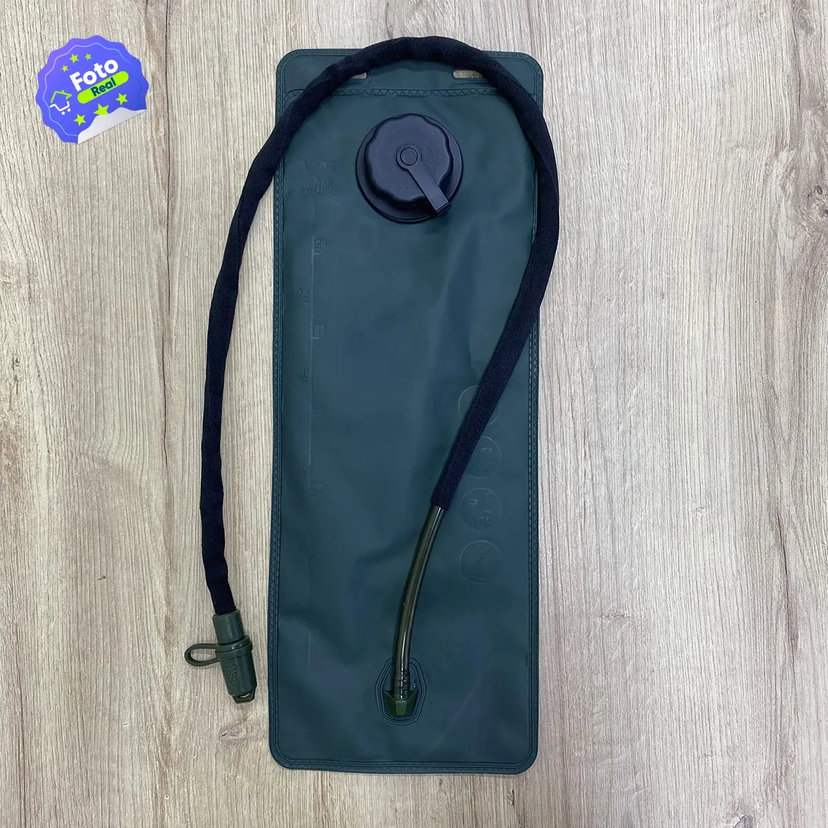 Repuesto de bolsa de hidratación para Camelbak de 3 litros con manguera y boquilla, color verde oscuro.