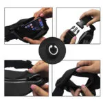 Riñonera deportiva impermeable para celular con cierre, ideal para running.