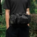 Riñonera táctica militar camuflada, bolso canguro unisex de carga con múltiples compartimentos.