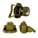 Riñonera táctica multifuncional impermeable, ideal para aventuras al aire libre.