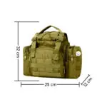 Riñonera táctica militar impermeable de engaches, 32x25x12cm, ideal para exteriores.