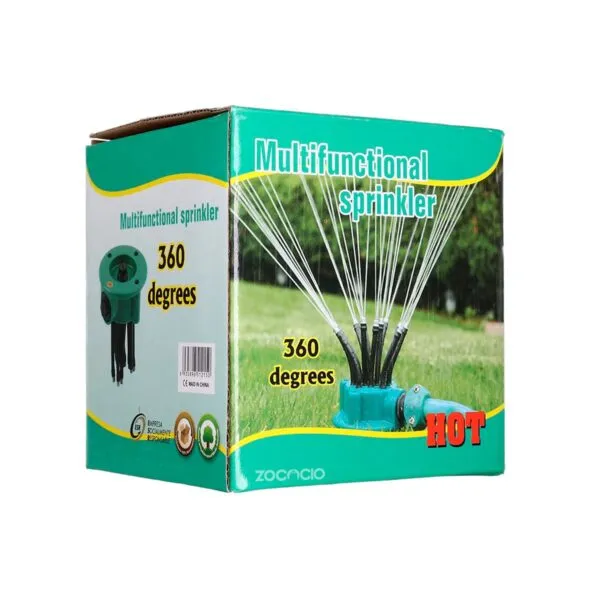 Aspersor de jardín ZOCACIO 360 grados, rociador multifuncional para riego de césped.