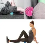 Rodillo masajeador ovalado estimulador 15 cm para rehabilitación y alivio muscular.