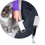 Rodillo quita pelos de mascotas para ropa oscura. Elimina pelusa y polvo fácilmente.