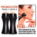 Set x2 Rodillo Volcanico Maffick para absorber grasa facial T-Zone, promoción 2x1.
