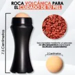 Rodillo facial Maffick de roca volcánica para control de grasa y limpieza de piel, 7.5cm.