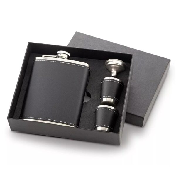 Set Licorera Whiskera 8Oz + 2 Copas + Embudo - Imagen 3