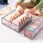 Organizador de ropa interior, brasieres y medias en cajón, ideal para armario.