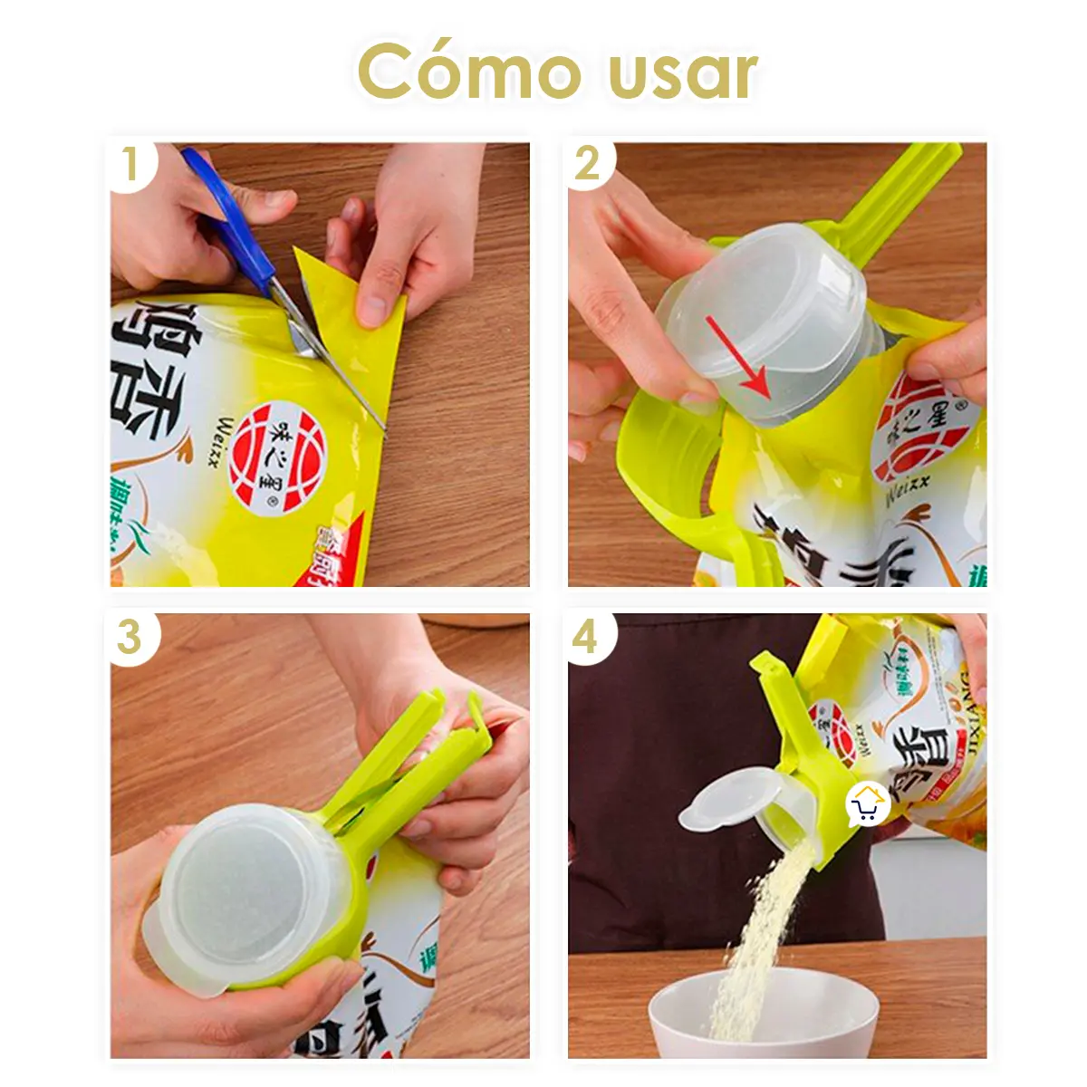Set x2 Clip Gancho Sellador Para Bolsas Empaques: fácil y práctico para sellar y servir alimentos.