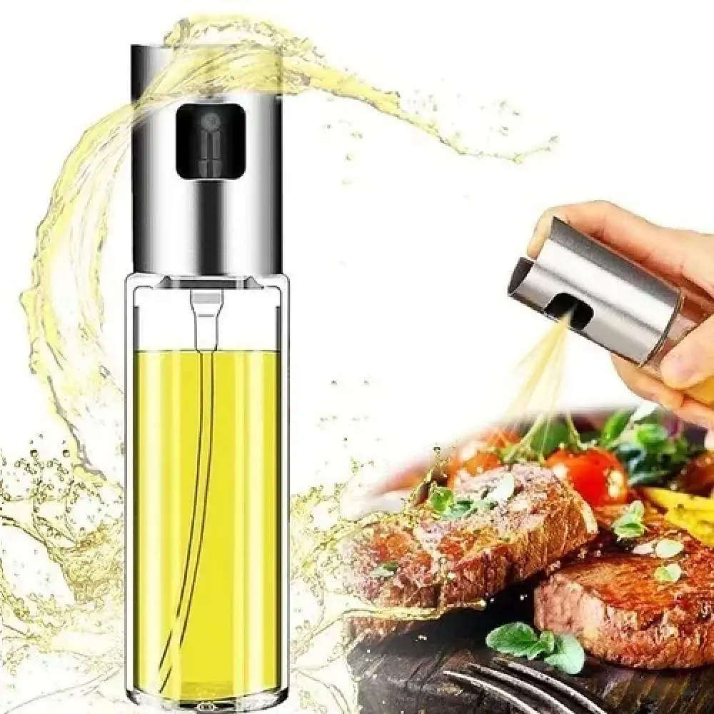 Set x2 pulverizadores dispensador de aceite y vinagre spray de cocina sobre carnes a la parrilla.