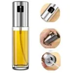 Pulverizador de aceite y vinagre de cocina, set x2, spray de vidrio y acero inoxidable.