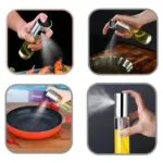 Set de 2 pulverizadores de aceite y vinagre para cocina, spray versátil para freír y aderezar alimentos.